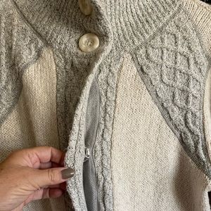 prAna sweater, duster length with swing hem.